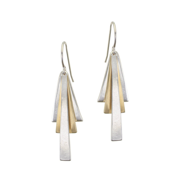 Layered Rays Wire Earrings