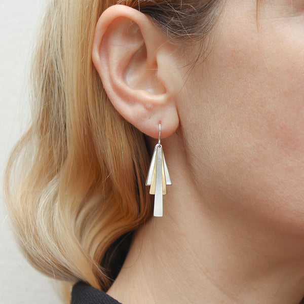 Layered Rays Wire Earrings