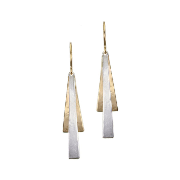 Small Layered Rays Wire Earrings