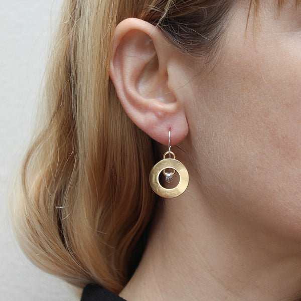 Small Ring Frame Wire Earrings