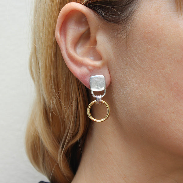 Linked Rings Post Earrings