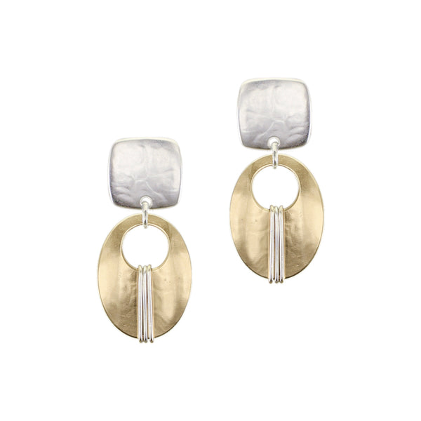 Wrapped Oval Post Earrings