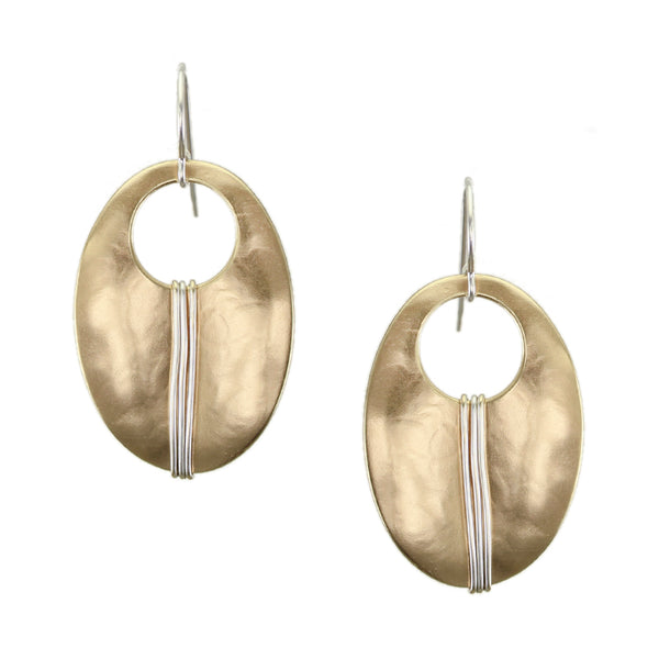 Medium Wrapped Oval Wire Earrings