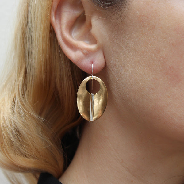 Medium Wrapped Oval Wire Earrings
