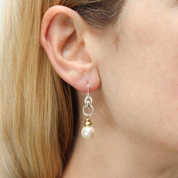 Rings with Pearl Wire Earrings