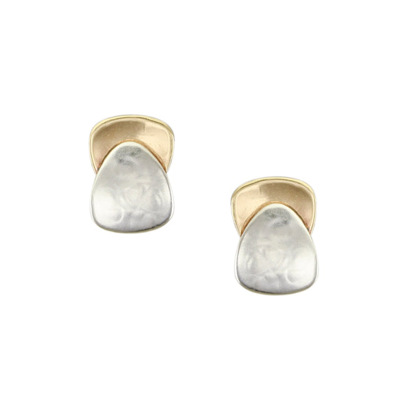 Small Layered Triangles Post Earrings