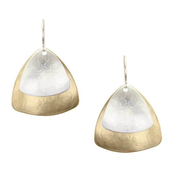 Large Layered Triangles Wire Earrings