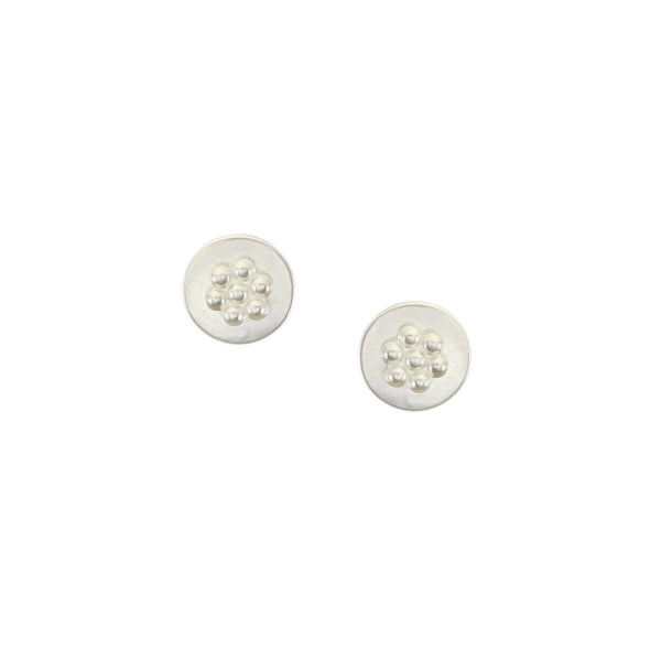 Studded Disc Post Earrings