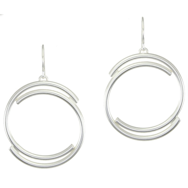 Large Swirl Wire Earrings