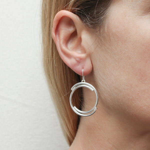 Large Swirl Wire Earrings