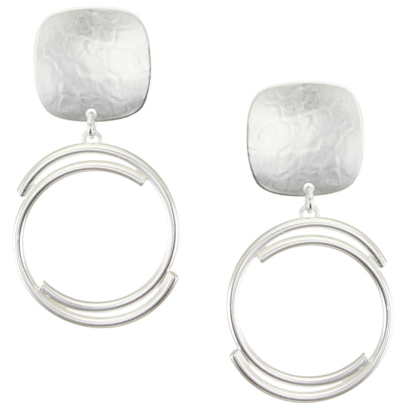 Large Swirl Post or Clip Earrings