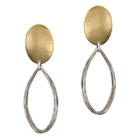 Oval with Leaf Rings Clip Earring