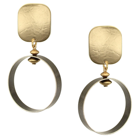 Oval with Hoop and Beads Clip Earring