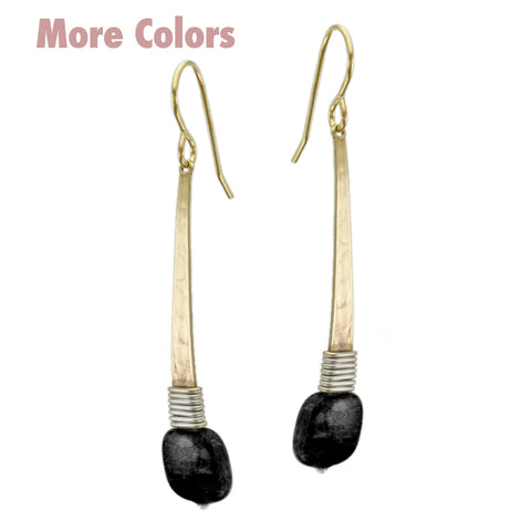 Taper with Wire Wrapping and Bead Wire Earring