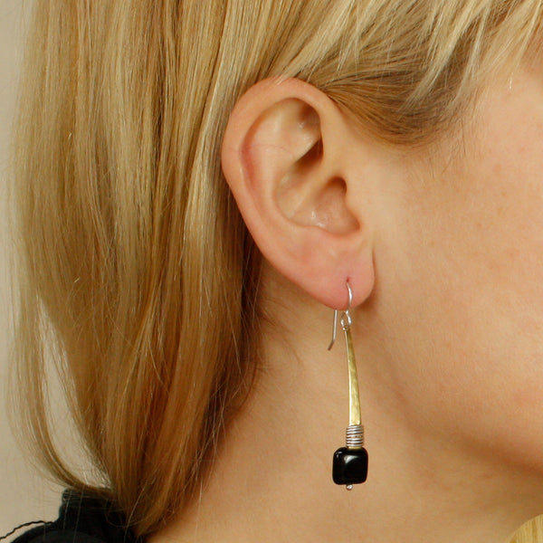 Taper with Wire Wrapping and Bead Wire Earring