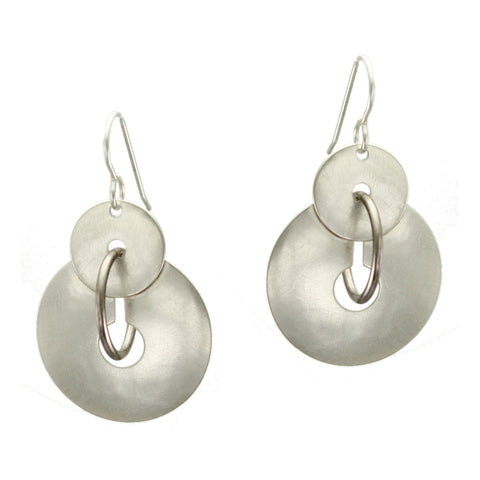 Cutout Discs with Ring Wire Earring
