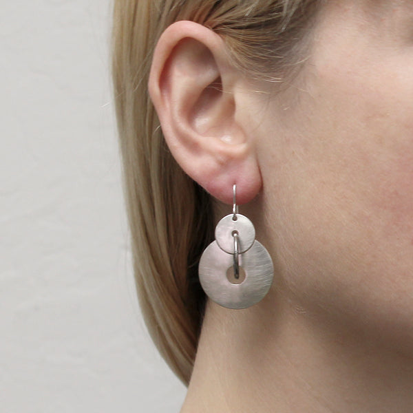 Cutout Discs with Ring Wire Earring