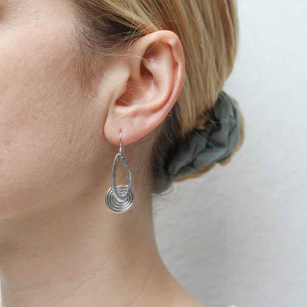 Teardrop Ring and Spiral Earring