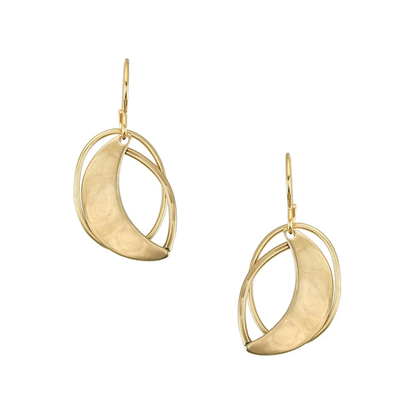 Small Swoop with Rings Wire Earring
