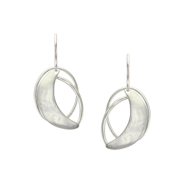 Small Swoop with Rings Wire Earring