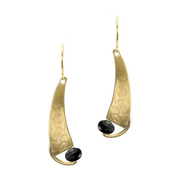 Swoop with Beads Wire Earrings