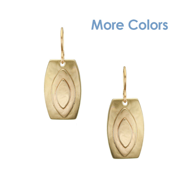 Layered Pointed Ovals Wire Earring