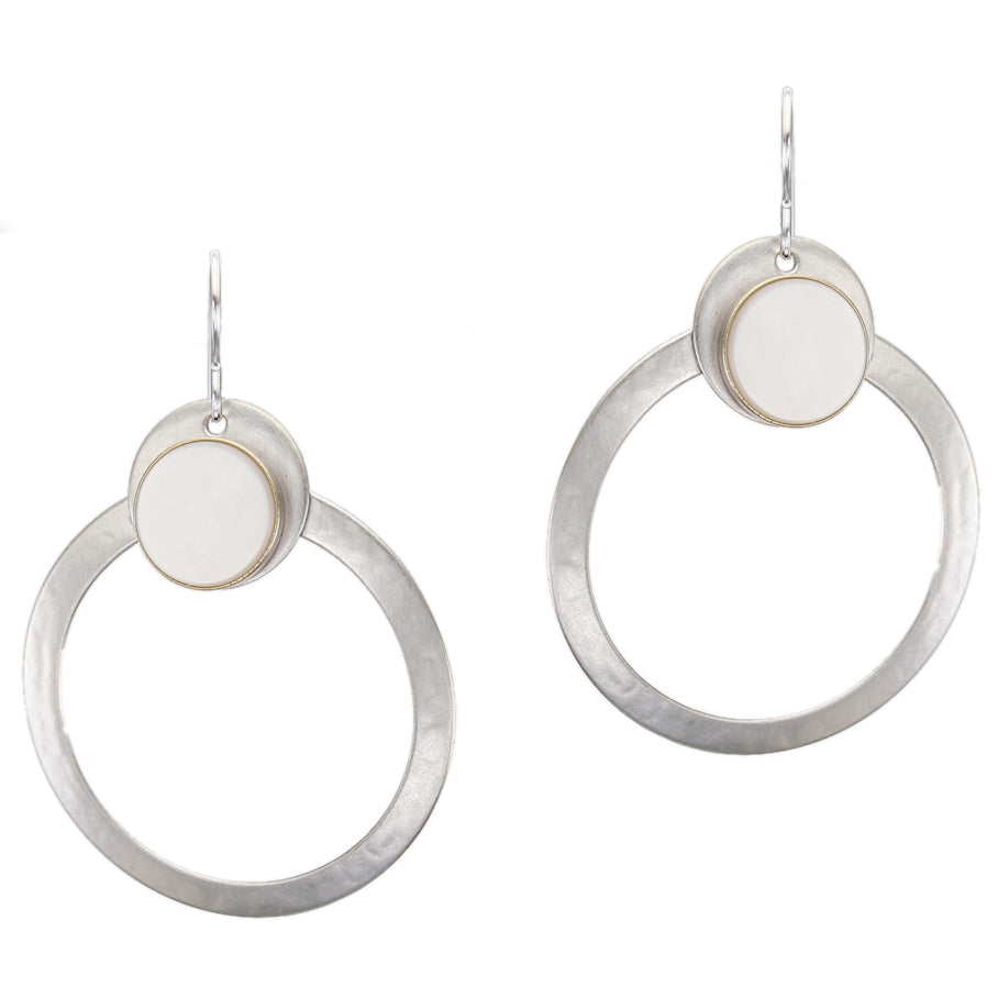 Mother of Pearl Disc with Hoop Earring