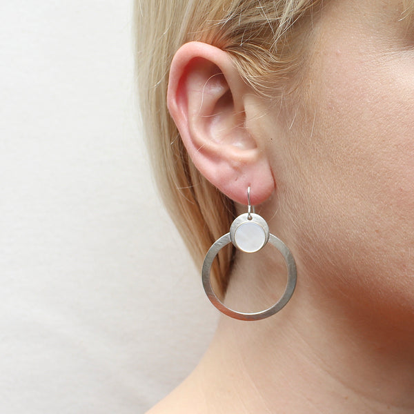Mother of Pearl Disc with Hoop Earring