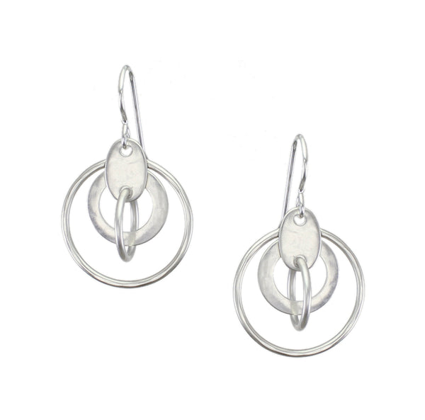 Small Oval with Interlocking Rings Earring