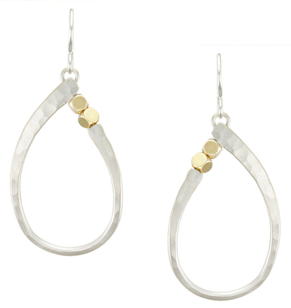 Oval Ring Earring with Beads