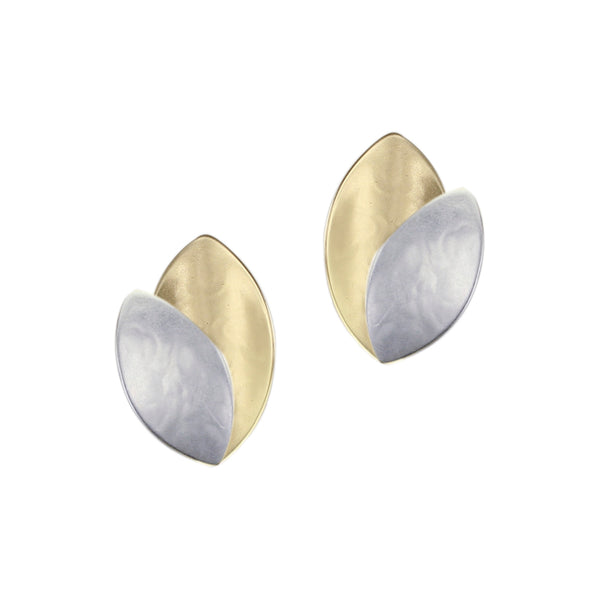 Layered Leaves Clip Earring