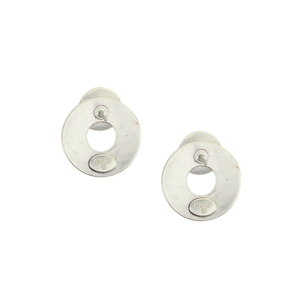 Small Dished Disc with Wide Ring Post Earring