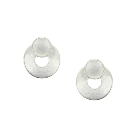 Small Dished Disc with Wide Ring Post Earring