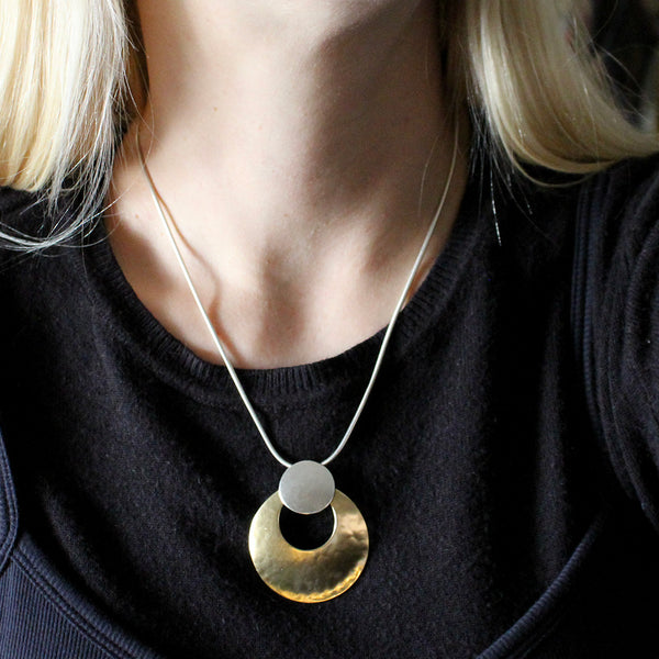 Disc with Cutout Disc Necklace