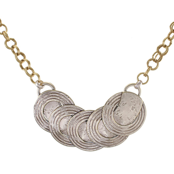 Textured Rings and Swoop Necklace