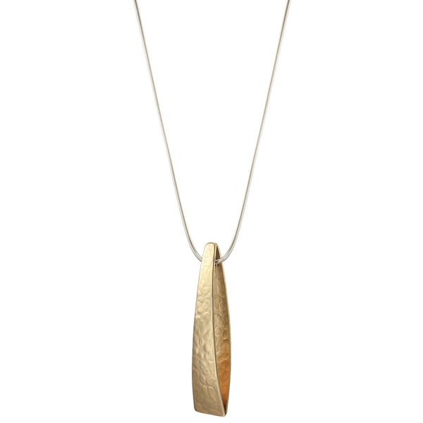 Long Triangles Matching Set - Long Necklace and Clip or Post Earrings