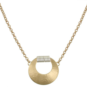 Crescent with Coil Necklace
