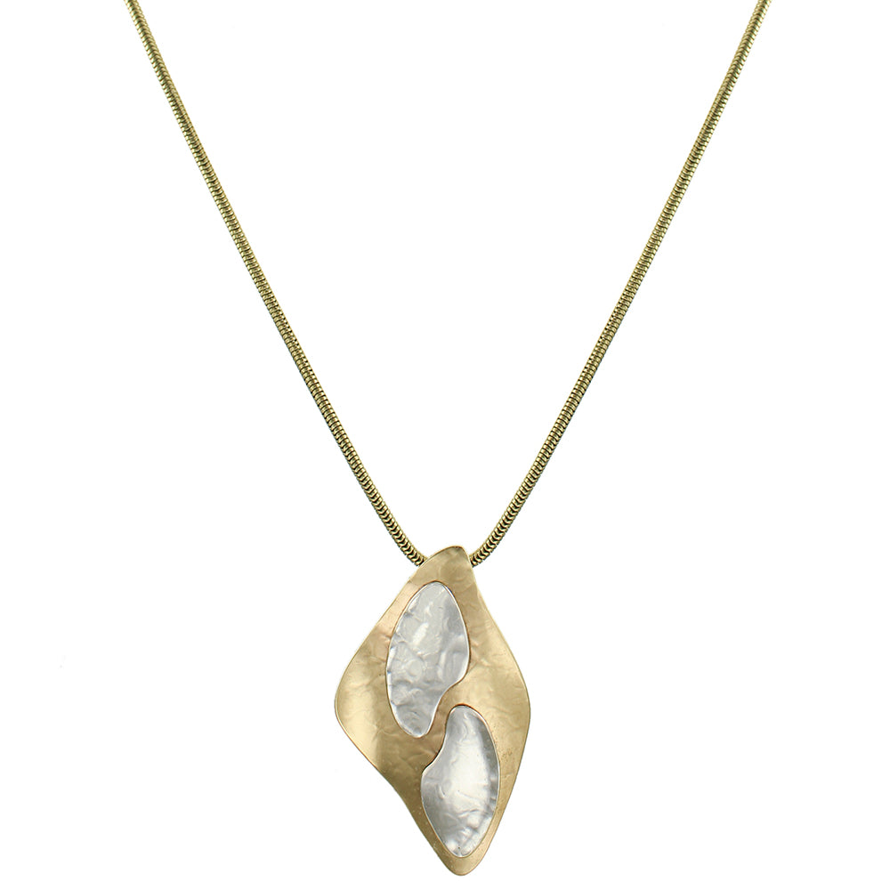 Organic Diamond with Petals Necklace