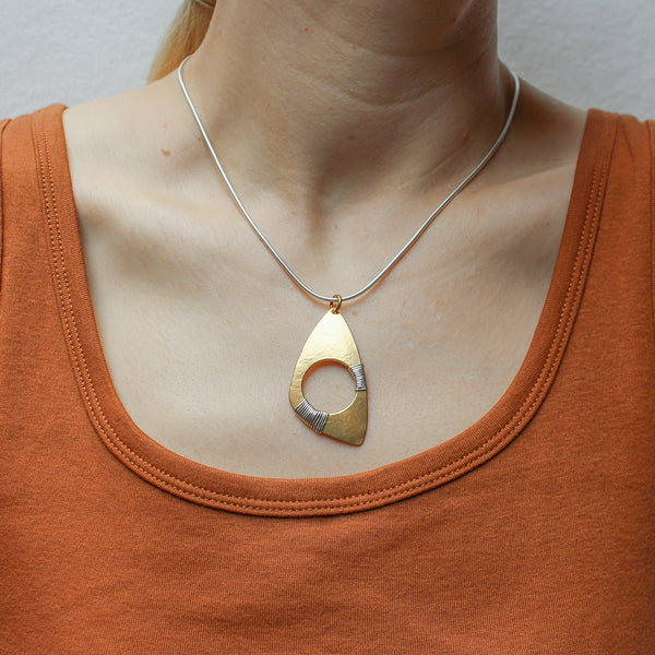 Wire Wrapped Cutout Triangle Necklace