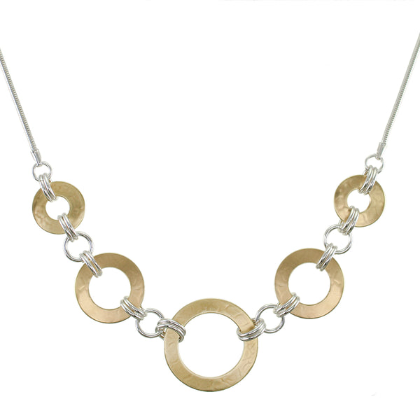 Medium Double Linked Rings Necklace