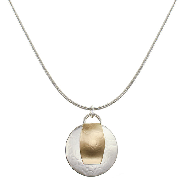 Disc with Wavy Oval Necklace