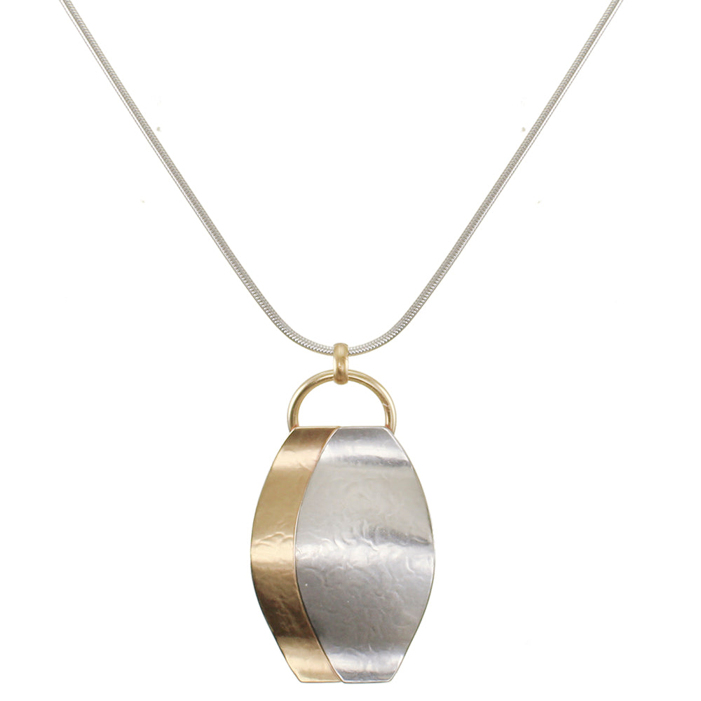 Overlap Wavy Ovals Necklace