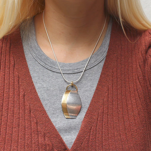 Overlap Wavy Ovals Necklace