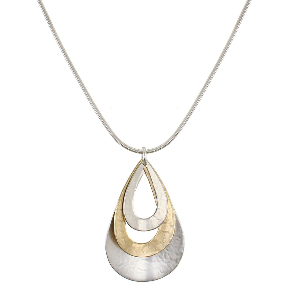 Layered Teardrop Frames Necklace