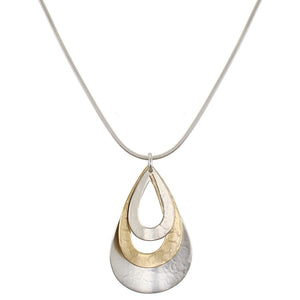 Layered Teardrop Frames Necklace