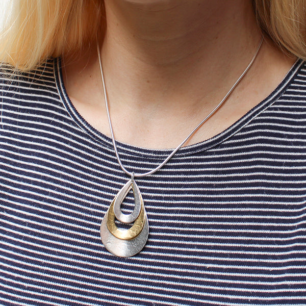 Layered Teardrop Frames Necklace