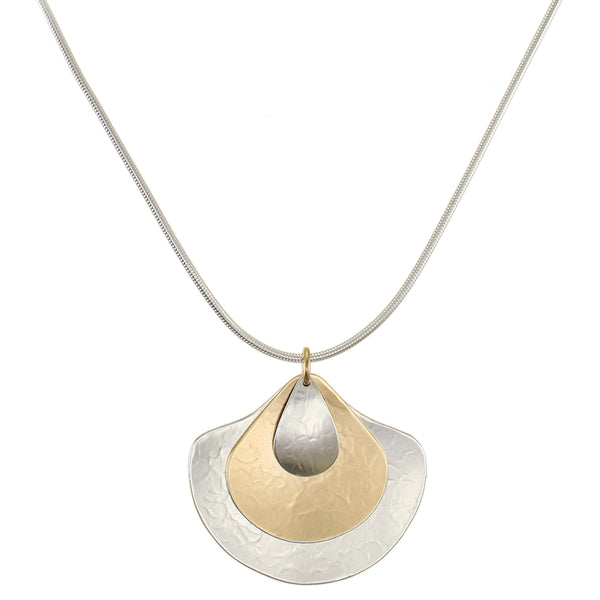 Wide Layered Teardrops Necklace