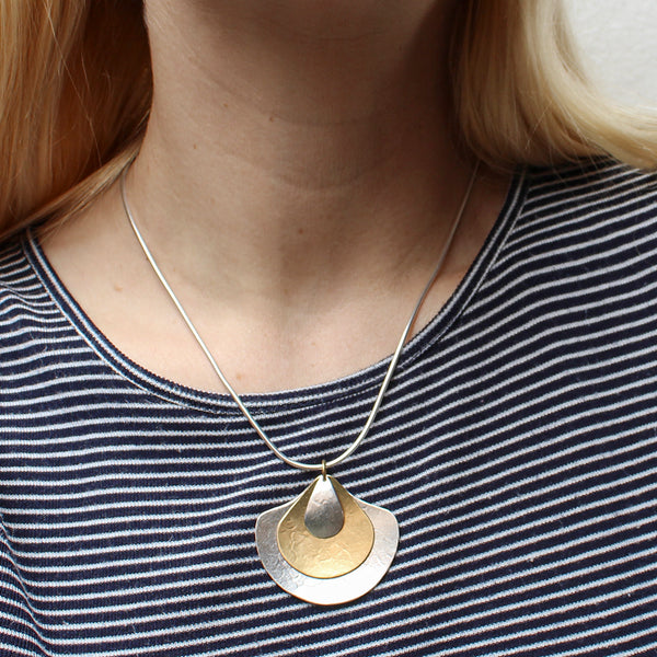 Wide Layered Teardrops Necklace