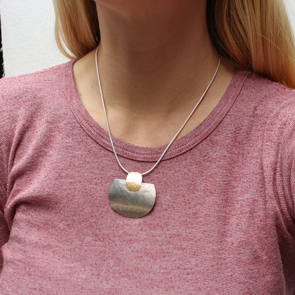 Oval and Semi Circle Necklace