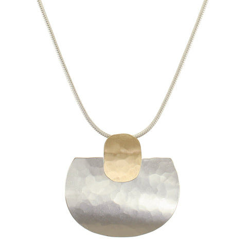 Oval and Semi Circle Necklace